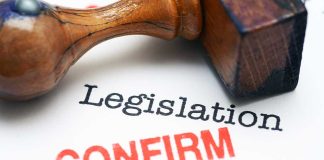 Gavel and words "Legislation" and "CONFIRM."