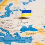 Zelensky’s Letter Disclosure by Trump Fuels Ukraine-Russia Peace Speculations Map of Eastern Europe with Ukrainian flag marker