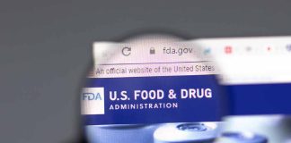 Magnifying glass over FDA website page header