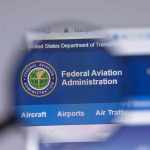 Federal Aviation Administration website viewed through magnifying glass