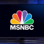 Unexpected Criticism: Sanders-Townsend Questions Democrats’ Approach to Trump Address Protest TV displaying MSNBC peacock logo on screen.