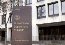 United States Department of Labor building sign