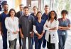 Group of medical professionals in a hospital setting.