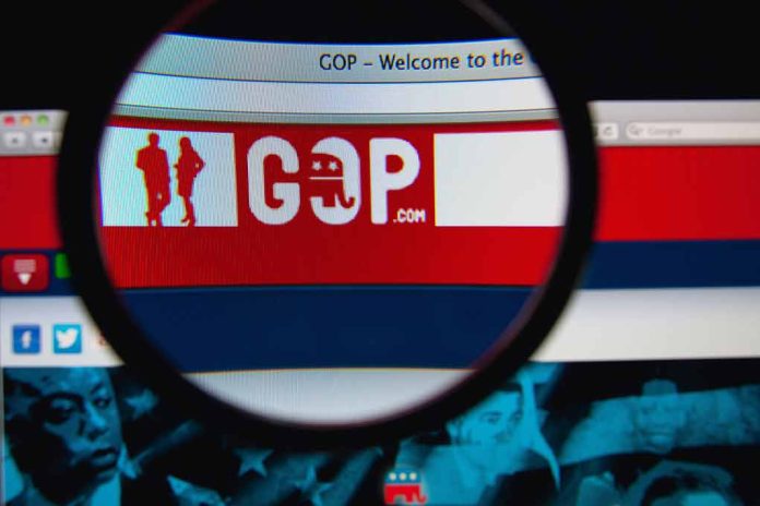 177035786 featured image Magnifying glass on GOP website logo on screen