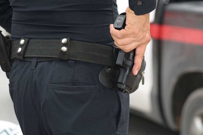 305805866 featured image Person holding a gun in a holster.