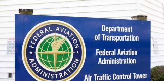 Federal Aviation Administration sign outside white building