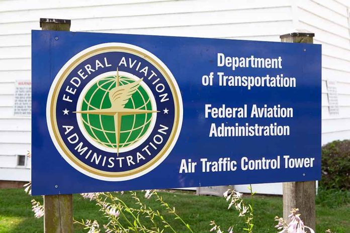 Federal Aviation Administration sign outside white building
