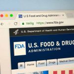 FDA website on a computer screen