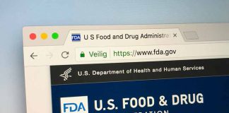 FDA website on a computer screen