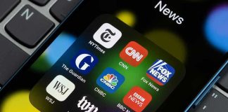 News app icons on a smartphone screen