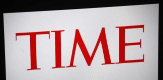 TIME magazine logo displayed in bold red letters