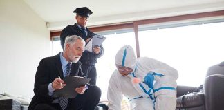 JUDGE SMACKS DOWN Cops — Key Evidence TOSS! Forensic team examining evidence at a crime scene indoors.