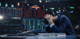 Limited Oil Reserve: Is the U.S. Vulnerable? Trader stressed out by multiple declining stock charts.