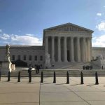 NFL Star Caught in $197M Fraud Supreme Court building with flag and people outside.
