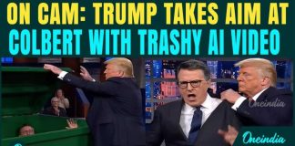 See Colbert Trashed by Trump, AI Style! SHOCKING VIDEO: Trump TOSSES Stephen Colbert In Dumpster Before YMCA Dance In HUMILIATING AI Video