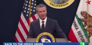 Unions Flip Eco Law On Newsom California state workers to return to offices 4 days a week starting July 1