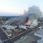 JUST IN — Blitz SLAMS Moscow’s LIFELINE Aerial view of large industrial fire producing smoke