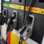 DOJ Crash-Lands Into GAS PUMPS — What TRUMP Demands NOW! Gas station pumps for diesel, plus, and regular fuel.
