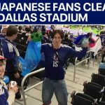 Stadium UNEXPECTED Cleaners HUMBLE America’s Elites Japanese fans clean trash at Dallas Stadium
