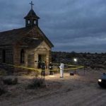 Terrifying Church THREAT Triggers SWAT Rush Police and forensic team at a crime scene near an abandoned church in the desert