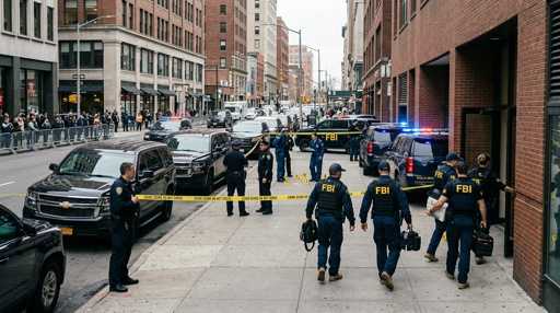 shutterstock_2755603921 FBI agents conducting an operation at a city street crime scene