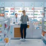 FDA Blesses BIG TOBACCO — Then Sounds ALARM! Customer talking to pharmacist at a bright pharmacy.