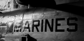 Marines Roll IRON DOME Into China’s BACKYARD! Close-up of a military helicopter with MARINES written on the side