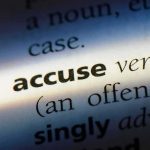 dictionary entry highlighting the word accuse
