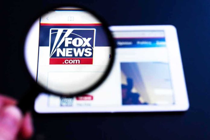 shutterstock_1365518186 Magnifying glass over Fox News website logo on a tablet