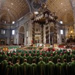 Pope’s Call to Cairo: Unity or Chaos? Jonathan Cyprien among clergy during a mass in a grand cathedral interior
