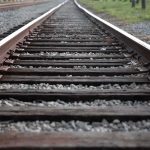 Railway tracks stretching into the distance