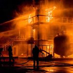 Moscow Burned Overnight — On The One Day Putin Needed It QUIET Firefighters battle industrial facility blaze at night