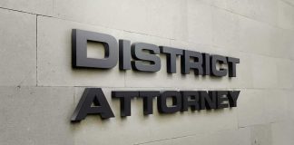 District Attorney office wall sign